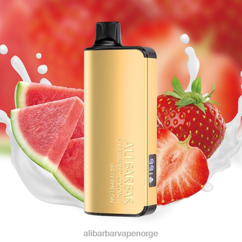 Alibarbar Vape Flavours jordbær kokos vannmelon - Alibarbar Ingot 20000 engangsvape 00T2R43